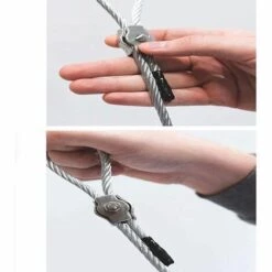 MACARON Pince Câble Métallique, Pince Câble En Acier Inoxydable De Câble Métallique,Pince De Câble Métallique En Acier Inoxydable 304, Pour Câble En Acier (M2, Ton Argent)20 Pièces LO-Ron -Treuil, cric, palan et accessoires Soldes Boutique 58260810 5