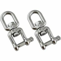 MACARON Lot De 2 Anneaux Pivotants Robustes En Acier Inoxydable 304 8 Mm LO-Ron