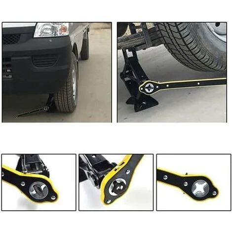MACARON Clé à Cliquet De Cric Universel Pour Automobile à 360 ° Pivotant, Cric à Ciseaux Vitesse De Levage Outil, Cric Poignée Outil Roue Cric LO-Ron 4 MACARON Clé à Cliquet De Cric Universel Pour Automobile à 360 ° Pivotant, Cric à Ciseaux Vitesse De Levage Outil, Cric Poignée Outil Roue Cric LO-Ron – Image 4