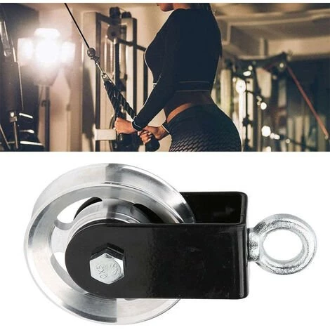 FLYME Poulie De Poulie, Poulie De Corde De 90 Mm Avec élingue Et Crochet En D, Pivotant à 360 °, Pour Système De Poulie LAT, équipement De Gymnastique à Domicile 1 FLYME Poulie De Poulie, Poulie De Corde De 90 Mm Avec élingue Et Crochet En D, Pivotant à 360 °, Pour Système De Poulie LAT, équipement De Gymnastique à Domicile