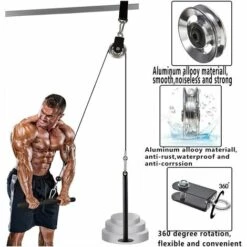 FLYME Poulie De Poulie, Poulie De Corde De 90 Mm Avec élingue Et Crochet En D, Pivotant à 360 °, Pour Système De Poulie LAT, équipement De Gymnastique à Domicile 8 FLYME Poulie De Poulie, Poulie De Corde De 90 Mm Avec élingue Et Crochet En D, Pivotant à 360 °, Pour Système De Poulie LAT, équipement De Gymnastique à Domicile -Treuil, cric, palan et accessoires Soldes Boutique 58772612 4