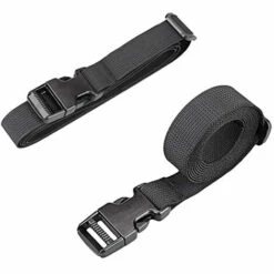 IRISFR Lilaris Sangle à Boucle 25 Mm Sangle à Cliquet 2 Pièces Courroie Serrage Plastique Sangle D'Arrimage Pour Emballage Valise Déménagement Bagage (Noir - 188cm)