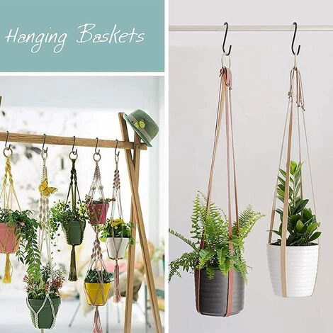 ZOLGINAH Lot De 12 Grands Crochets De Suspension Robustes En Forme De S De 10 Cm Pour Cuisine, Salle De Bain, Chambre à Coucher Et Bureau (lot De 12, XL, Noir) 5 ZOLGINAH Lot De 12 Grands Crochets De Suspension Robustes En Forme De S De 10 Cm Pour Cuisine, Salle De Bain, Chambre à Coucher Et Bureau (lot De 12, XL, Noir) – Image 5