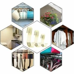 ZOLGINAH Lot De 12 Crochets De Suspension Robustes En Forme De S De 10 Cm Pour Cuisine, Salle De Bain, Chambre à Coucher Et Bureau (lot De 12, XL, Doré) 7 ZOLGINAH Lot De 12 Crochets De Suspension Robustes En Forme De S De 10 Cm Pour Cuisine, Salle De Bain, Chambre à Coucher Et Bureau (lot De 12, XL, Doré) -Treuil, cric, palan et accessoires Soldes Boutique 59345517 3