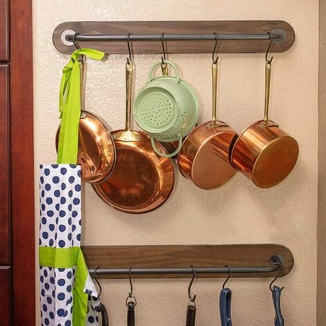 ZOLGINAH Lot De 12 Crochets De Suspension Robustes En Forme De S De 10 Cm Pour Cuisine, Salle De Bain, Chambre à Coucher Et Bureau (lot De 12, XL, Doré) 4 ZOLGINAH Lot De 12 Crochets De Suspension Robustes En Forme De S De 10 Cm Pour Cuisine, Salle De Bain, Chambre à Coucher Et Bureau (lot De 12, XL, Doré) – Image 4