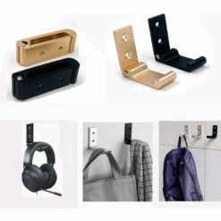 TRIOMPHE 3Pcs Crochet De Suspension Mural En Alliage D'Aluminium Patères Pliables à 90 °, Crochet Pliant Crochet De Porte-Manteau Pliable Vis Pour Bureau, Cuisine, Chambre (Noir)T-Audace -Treuil, cric, palan et accessoires Soldes Boutique 59401025 5