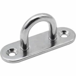 MODOU 6 Pièces Plaques à œillets Plaque De Couverture En Acier Inoxydable Plaque De Mât De 6mm Crochets De Fixation Robustes Pour Crochets Muraux Chaises Suspendues Auvent Accessoires De Bateau Etc -Treuil, cric, palan et accessoires Soldes Boutique 59466104 3