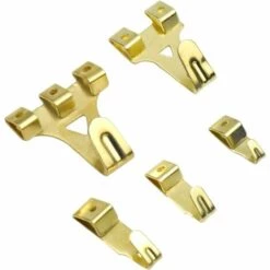 IRISFR Lilaris 130 Pcs Crochet Mural Metal, Crochet Pour Cadre Photo Crochets à Suspendre Avec Vis Kit De Suspension De Tableaux, Pour Toile, Photos, Horloge, Miroir (Couleur Or) -Treuil, cric, palan et accessoires Soldes Boutique 59617951 3