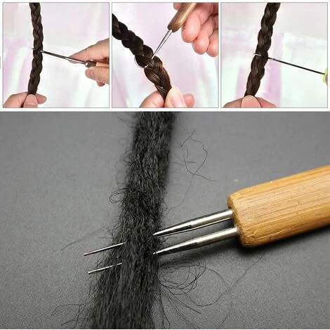 FONTAINEBLEAU Fonepro 2 Pcs Crochet Locks Cheveux, Crochet Outil Cheveux, Aiguilles Crochet, Crochet Tricot, Crochet Pour Locks, Crochets En Bambou Pour Dreadlocks, Verrouillage Cheveux Pour Tresse DIY 4 FONTAINEBLEAU Fonepro 2 Pcs Crochet Locks Cheveux, Crochet Outil Cheveux, Aiguilles Crochet, Crochet Tricot, Crochet Pour Locks, Crochets En Bambou Pour Dreadlocks, Verrouillage Cheveux Pour Tresse DIY – Image 4