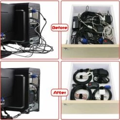 GALOZZOIT Sangles De Câble, Attaches De Câble 5M, Bande Réutilisable, Serres Cables Ruban De Fixation Bande à Crochet Boucle Auto-Agrippant Organisateur Pour Cordes Et Câble Electrique(Noir) -Treuil, cric, palan et accessoires Soldes Boutique 59800013 4