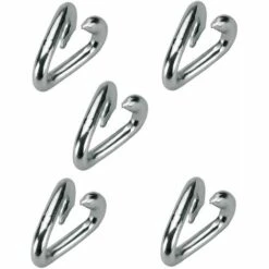 CYCLINGCOLORS 5x Maillon De Sécurite 8mm Fausse Maille Acier Ouvert Chaîne Câble Corde Attache Spirale