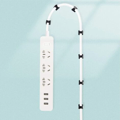 GALOZZOIT Lot De 100 Clips De Gestion De Câbles Auto-adhésifs Pour TV, PC, Ordinateur Portable, Bureau, Maison - Noir 5 GALOZZOIT Lot De 100 Clips De Gestion De Câbles Auto-adhésifs Pour TV, PC, Ordinateur Portable, Bureau, Maison - Noir – Image 5