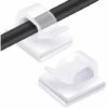 GALOZZOIT 100PCS Clips Câbles,Attache Cable Adhesif Rangement De Accroche Cable Fixation Auto Collant, Cavalier Cable Electrique,pour La Gestion Des Câbles,Transparent