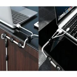 TRIOMPHE 20PCS Auto-Adhésifs Clips Câble, Gestion De Câbles Polyvalente Ensemble D'organisateurs De Câbles Pour Bureau, Gestion De Câble Support Organiseur De Fils Electriques Pour TV/Chargeur/Voiture，T-Audace -Treuil, cric, palan et accessoires Soldes Boutique 59919858 4