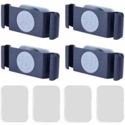 TRIOMPHE 4 Pcs Clips Cable Organisateur, Rotatif Rangement Organisateur Cable Bureau, Adhésif Support De Câble Clips De Câble Pour Grille-pain Mixeur Friteuse à Air (Bleu)T-Audace