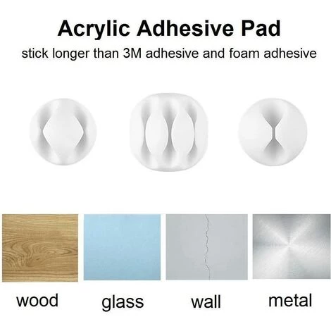 DENUOTOP Attache-fils Cable De Bureau Fixe Multifonctionnel 10 PCS, Organisateur De Cables De Données, Clip De Cable De Charge, Clip De Boucle De Collecte-A 2 DENUOTOP Attache-fils Cable De Bureau Fixe Multifonctionnel 10 PCS, Organisateur De Cables De Données, Clip De Cable De Charge, Clip De Boucle De Collecte-A – Image 2