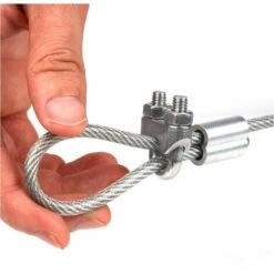 DENUOTOP Serre-câbles 5 Pièces M6 Pince À Câble En Acier Pinces En Forme De U Boulon En U Pince À Corde En Forme De U Pour Câble Corde À Linge En Acier Serre-Câble En Acier Pinces En Acier -Treuil, cric, palan et accessoires Soldes Boutique 60005545 4
