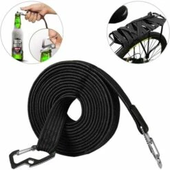 MINKUROW Corde élastique Universelle Pour Bagages Avec Crochet En Acier Au Carbone, Convient Pour Les Vélos, Les Voitures électriques (2 M, Noir)