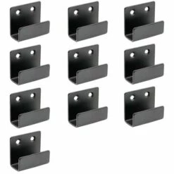 FR-LIFE Crochets En Acier Inoxydable Pour Le Montage Mural De Carreaux De Céramique, 10 Pièces Support Robuste Pour Accrocher Dans La Salle De Bain Et La Cuisine, BR-Vie (noir)