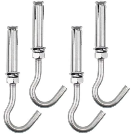 STARLIGHT SL.GT 4-Pack Boulons à Expansion M8 Crochets De Boulon D'ancrage 304 En Acier Inoxydable Boulons Crochet Ouvert Expansion Vis Boulons 1 STARLIGHT SL.GT 4-Pack Boulons à Expansion M8 Crochets De Boulon D'ancrage 304 En Acier Inoxydable Boulons Crochet Ouvert Expansion Vis Boulons