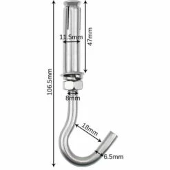 STARLIGHT SL.GT 4-Pack Boulons à Expansion M8 Crochets De Boulon D'ancrage 304 En Acier Inoxydable Boulons Crochet Ouvert Expansion Vis Boulons 8 STARLIGHT SL.GT 4-Pack Boulons à Expansion M8 Crochets De Boulon D'ancrage 304 En Acier Inoxydable Boulons Crochet Ouvert Expansion Vis Boulons -Treuil, cric, palan et accessoires Soldes Boutique 60155076 4