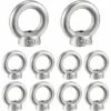 CHANCEY M6 Écrou à Anneau 10 Pcs 304 En Acier Inoxydable Filetage Écrou à Oeil De Levage Écrous à Œillet Pour Les Accessoires De Levage,SEMAket
