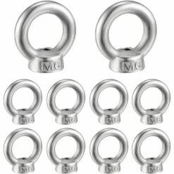 CHANCEY M6 Écrou à Anneau 10 Pcs 304 En Acier Inoxydable Filetage Écrou à Oeil De Levage Écrous à Œillet Pour Les Accessoires De Levage,SEMAket