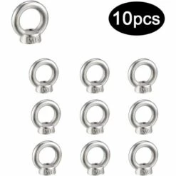 CHANCEY M6 Écrou à Anneau 10 Pcs 304 En Acier Inoxydable Filetage Écrou à Oeil De Levage Écrous à Œillet Pour Les Accessoires De Levage,SEMAket -Treuil, cric, palan et accessoires Soldes Boutique 60578284 3