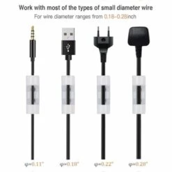 GROOFOO 60 Pièces De Serre-cables, Support De Cable Avec Base Adhésive, Jeu De Serre-cable Pour Bureau, Cordon D'alimentation, Blanc 8 GROOFOO 60 Pièces De Serre-cables, Support De Cable Avec Base Adhésive, Jeu De Serre-cable Pour Bureau, Cordon D'alimentation, Blanc -Treuil, cric, palan et accessoires Soldes Boutique 60742892 4