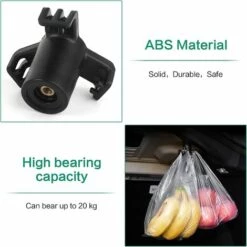 NAXUNNN 2 Pcs Crochet De Coffre De Voiture Crochet De Sac à Provisions De Voiture Crochet De Stockage De Coffre De Voiture Support 20kg Accessoires De Suspension Coffre Pour Tesla Model 3 -Treuil, cric, palan et accessoires Soldes Boutique 60747486 3