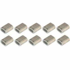 CYCLINGCOLORS 10x Manchon à Sertir 3mm Aluminium Pour Câble Acier Armature Raccord Connecteur Réparation Serre