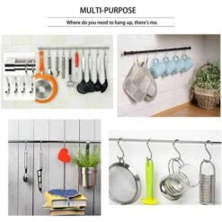 JOORRT 15 Pièces De Crochet Multifonctionnel Suspendu En Forme De S Crochet En Forme De S En Acier Inoxydable 304 Crochet En Forme De S Pour Cuisine De Bureau -Treuil, cric, palan et accessoires Soldes Boutique 61235965 5