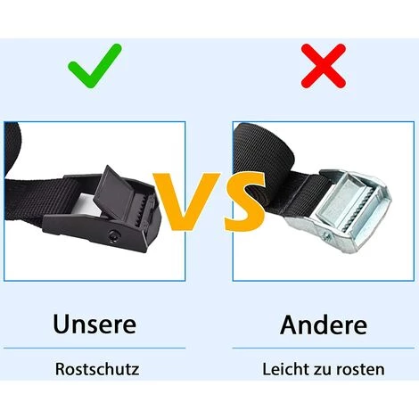 ILOVEMILAN 4 Sangles D'arrimage 3m Avec Verrou De Serrage, Sangle 25mm, Noir Sangle Velo , Sangle A Cliquet, Avec Verrou De Serrage, Sangle Moto Remorque 4 ILOVEMILAN 4 Sangles D'arrimage 3m Avec Verrou De Serrage, Sangle 25mm, Noir Sangle Velo , Sangle A Cliquet, Avec Verrou De Serrage, Sangle Moto Remorque – Image 4