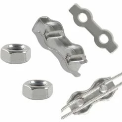 SLBRILLèRE Serre Cable Acier 3mm 12 Pièces Serre Câbles Duplex Pince De Câble Acier Inoxydable 304 D'agrafe De Câble,Câble Poignées Pour 2mm Câble Métalliques Pince À Câble Corde à Linge -Treuil, cric, palan et accessoires Soldes Boutique 61302873 4