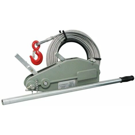 Varan Motors - Hoh800 Tire-fort, Tire-câble Manuel, Treuil De Halage à Levier 800Kg + Câble 20 Mètres ø8.3mm - Gris 3 Varan Motors - Hoh800 Tire-fort, Tire-câble Manuel, Treuil De Halage à Levier 800Kg + Câble 20 Mètres ø8.3mm - Gris – Image 3