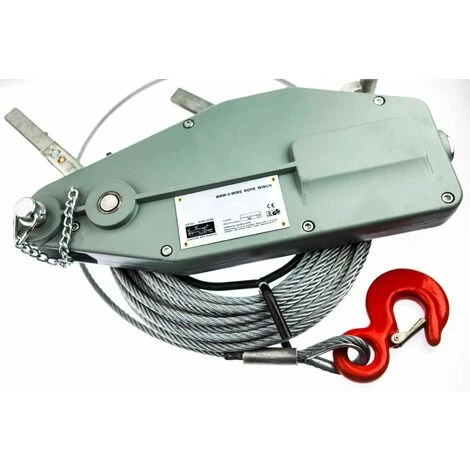 Varan Motors - Hoh800 Tire-fort, Tire-câble Manuel, Treuil De Halage à Levier 800Kg + Câble 20 Mètres ø8.3mm - Gris 4 Varan Motors - Hoh800 Tire-fort, Tire-câble Manuel, Treuil De Halage à Levier 800Kg + Câble 20 Mètres ø8.3mm - Gris – Image 4