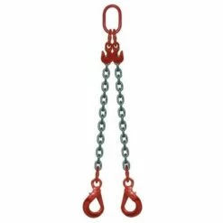 LEVAC Elingue Chaine 2 Brins Lg 2 50m-2 8tavec Crochets Racourc Etcroc A Li