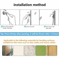 MEZHENG Clips Câble, 10pcs Rangements De Câbles Et Serre-Câbles Attache-Câbles En Silicone, Rangement Cordon Bureau Pour Fils De Chargeur, Ordinateur, Souris, Téléphone, Écouteur Etc (Bleu) -Treuil, cric, palan et accessoires Soldes Boutique 63464984 4