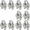 10 Pièces Serre-Câbles étrier M4 Pince En 304 Acier Inoxydable U-pinces En Pour Le Serrage De Câbles En Acier Pour L'industrie, Etc. GrooFoo