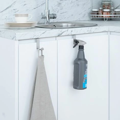 FOZIY 2 Crochets De Porte En Acier Inoxydable, Réversible Pour Porte Standard Et Placard Armoire Tiroir,argent,Fonepro 5 FOZIY 2 Crochets De Porte En Acier Inoxydable, Réversible Pour Porte Standard Et Placard Armoire Tiroir,argent,Fonepro – Image 5