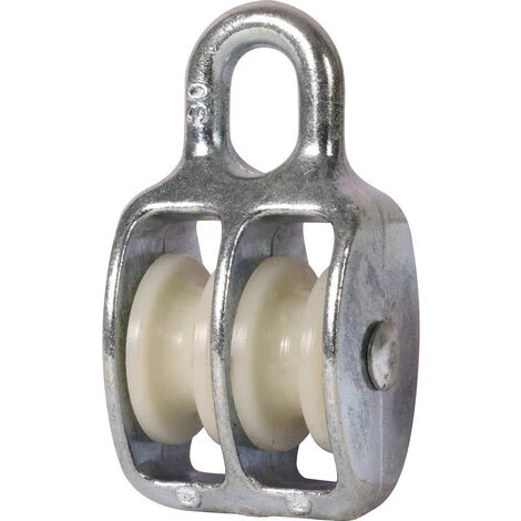 DULIMEX Poulie à Oeil Fixe Double 8 X 30mm 1 DULIMEX Poulie à Oeil Fixe Double 8 X 30mm