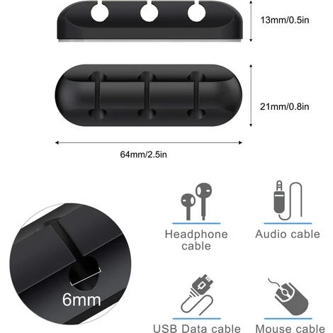LYCXAMES Support De Cable Serre-cables Gestion Des Cables, Paquet De 3 Pinces Pour Cables Gestion Des Cables Organisateur De Cables Gestion De Cables Polyvalente-D 3 LYCXAMES Support De Cable Serre-cables Gestion Des Cables, Paquet De 3 Pinces Pour Cables Gestion Des Cables Organisateur De Cables Gestion De Cables Polyvalente-D â Image 3