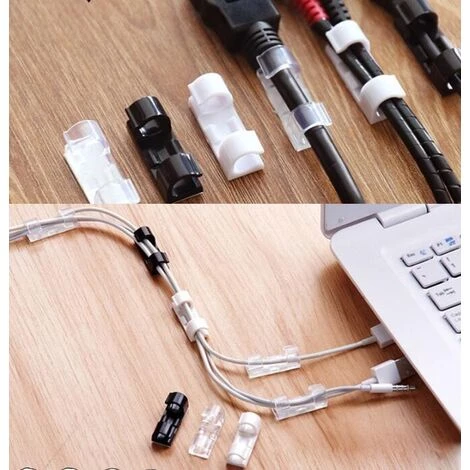 LYCXAMES 60 Pièces De Serre-cables, Support De Cable Avec Base Adhésive, Jeu De Serre-cables Pour Bureau, Cordon D'alimentation, Transparent 5 LYCXAMES 60 Pièces De Serre-cables, Support De Cable Avec Base Adhésive, Jeu De Serre-cables Pour Bureau, Cordon D'alimentation, Transparent – Image 5