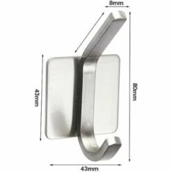 SINCèREETALI Crochet Mural Auto Adhésif Home Crochets De Cuisine Porte Mural Porte-Serviette Porte-vêtements Robe Vêtements Crochets En Acier Inoxydable Salle De Bain D'adhésif Adhésif -Treuil, cric, palan et accessoires Soldes Boutique 63819670 5