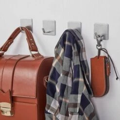 SINCèREETALI Crochet Adhésif 4 Pièces Crochet Mural En Acier Inoxydable Sans Perçage Porte-Serviette Avec Ruban Adhésif Salle De Bains Salon Et Cuisine Crochets Argent Mat 7 SINCèREETALI Crochet Adhésif 4 Pièces Crochet Mural En Acier Inoxydable Sans Perçage Porte-Serviette Avec Ruban Adhésif Salle De Bains Salon Et Cuisine Crochets Argent Mat -Treuil, cric, palan et accessoires Soldes Boutique 63820059 3