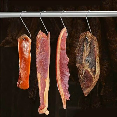 FOZIY 10pcs Crochet Boucher Forme S 12cm,Crochet Fumoir Acier Inoxydable Pour Poisson Viande, Pour Suspendre La Viande,Boeuf,Canard Rôti,Bacon,Saucisse,Poisson,BBQ,Boucher (12mm,3 Mm),Fonepro 3 FOZIY 10pcs Crochet Boucher Forme S 12cm,Crochet Fumoir Acier Inoxydable Pour Poisson Viande, Pour Suspendre La Viande,Boeuf,Canard Rôti,Bacon,Saucisse,Poisson,BBQ,Boucher (12mm,3 Mm),Fonepro – Image 3