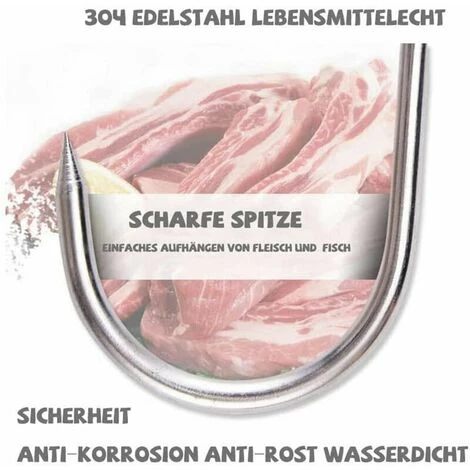 FOZIY 10pcs Crochet Boucher Forme S 12cm,Crochet Fumoir Acier Inoxydable Pour Poisson Viande, Pour Suspendre La Viande,Boeuf,Canard Rôti,Bacon,Saucisse,Poisson,BBQ,Boucher (12mm,3 Mm),Fonepro 5 FOZIY 10pcs Crochet Boucher Forme S 12cm,Crochet Fumoir Acier Inoxydable Pour Poisson Viande, Pour Suspendre La Viande,Boeuf,Canard Rôti,Bacon,Saucisse,Poisson,BBQ,Boucher (12mm,3 Mm),Fonepro – Image 5