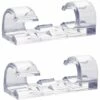 AOUGO Lot De 60 Clips De Câble Transparents, Support De Câble Auto-adhésif Solide, Pinces D'organisateur De Gestion De Cordon En Plastique Durables Pour La Maison Et Le Bureau (transparent)