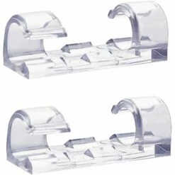 AOUGO Lot De 60 Clips De Câble Transparents, Support De Câble Auto-adhésif Solide, Pinces D'organisateur De Gestion De Cordon En Plastique Durables Pour La Maison Et Le Bureau (transparent)