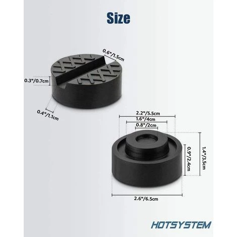 AOUGO Coussinet De Cric Universel, Bloc De Support De Protection De Soudure De Pincement De Rail De Cadre Antidérapant En Caoutchouc Fendu Pour Cric De Voiture (lot De 2) 2 AOUGO Coussinet De Cric Universel, Bloc De Support De Protection De Soudure De Pincement De Rail De Cadre Antidérapant En Caoutchouc Fendu Pour Cric De Voiture (lot De 2) – Image 2